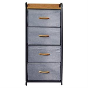 Querencia Gray Finish 4-Drawer Chest of Drawers (18 in W. X 37 in H.)
