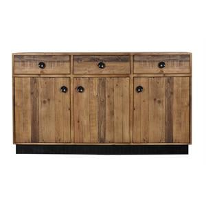 oslo brown 3-drawer large sideboard