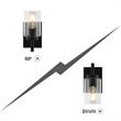 1 Light Black Bathroom Vanity Light with Bubble Glass Shade