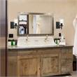 1 Light Black Bathroom Vanity Light with Bubble Glass Shade
