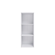 31.5 in. Tall White Wood 3-Shelf Etagere Bookcase