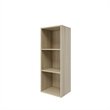 31.5 in. Tall Natural Oak Wood 3-Shelf Etagere Bookcase