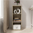 31.5 in. Tall Natural Oak Wood 3-Shelf Etagere Bookcase