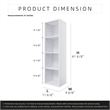 41.81 in. Tall White Wood 4-Shelf Etagere Bookcase
