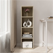 41.81 in. Tall Natural Oak Wood 4-Shelf Etagere Bookcase