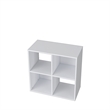 23.46 in. Tall White Wood 3-Shelf Etagere Bookcase