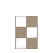 34.96 in. Tall White Wood 3-Shelf Etagere Bookcase
