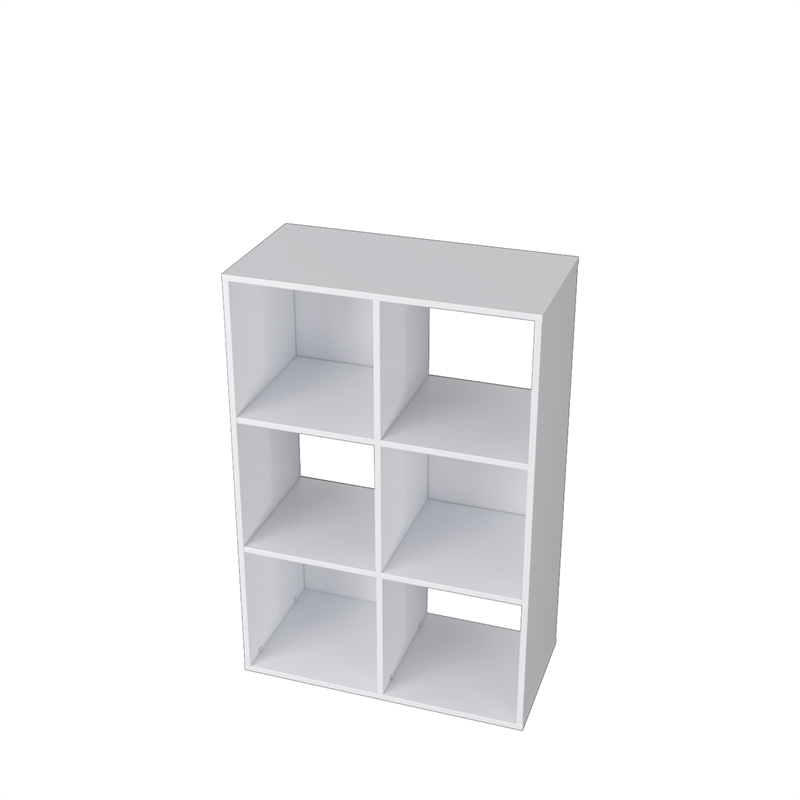 34.96 in. Tall White Wood 3-Shelf Etagere Bookcase