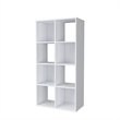 46.46 in. Tall White Wood 4-Shelf Etagere Bookcase