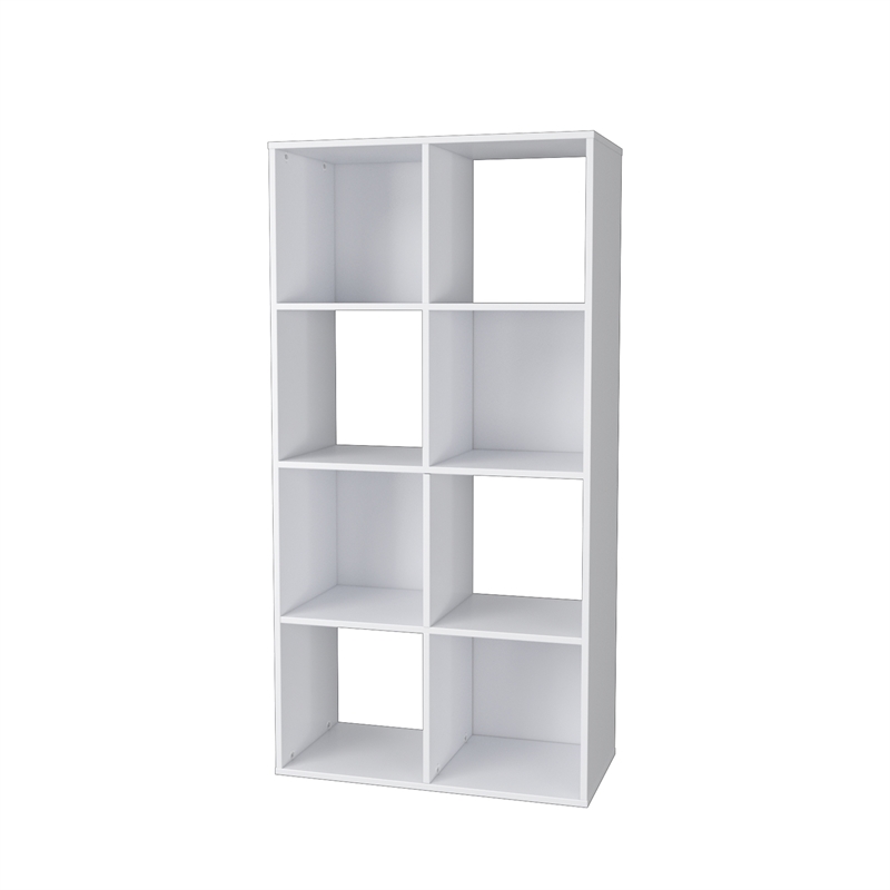 46.46 in. Tall White Wood 4-Shelf Etagere Bookcase