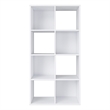 46.46 in. Tall White Wood 4-Shelf Etagere Bookcase