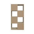 46.46 in. Tall Natural Oak Wood 4-Shelf Etagere Bookcase