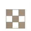 34.96 in. Tall White Wood 3-Shelf Etagere Bookcase