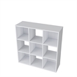 34.96 in. Tall White Wood 3-Shelf Etagere Bookcase