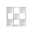 34.96 in. Tall White Wood 3-Shelf Etagere Bookcase