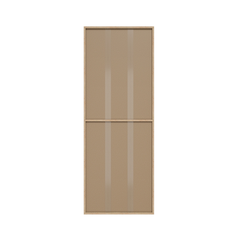 63.23 in. Tall Natural Oak Wood 6-Shelf Etagere Bookcase with Adjustable Shelves