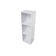 37.52 in. Tall White Wood 3-Shelf Etagere Bookcase