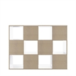 34.96 in. Tall White Wood 3-Shelf Etagere Bookcase