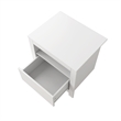 22.4 in. White Rectangle Wood End Table with 1 Drawer