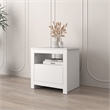 22.4 in. White Rectangle Wood End Table with 1 Drawer