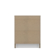 15.74 in. White and Natural Oak Rectangle Wood End Table with 2 Drawers