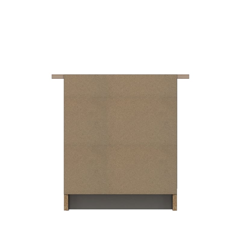 19.68 in. Grey and Natural Oak Rectangle Wood End Table with 2 Drawers