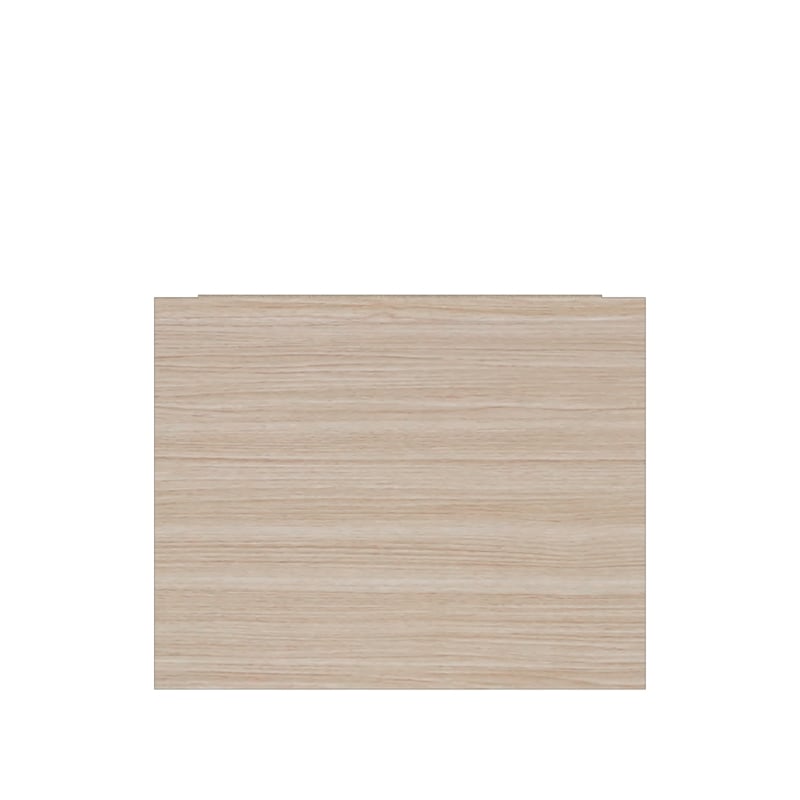 19.68 in. White and Natural Oak Rectangle Wood End Table with 2 Drawers