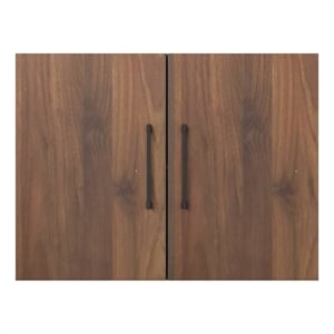 31.49 in. W x 11.81 in. D x 23.62 in. H Wood Wall Kitchen Cabinet in Walnut with Adjustable Shelves