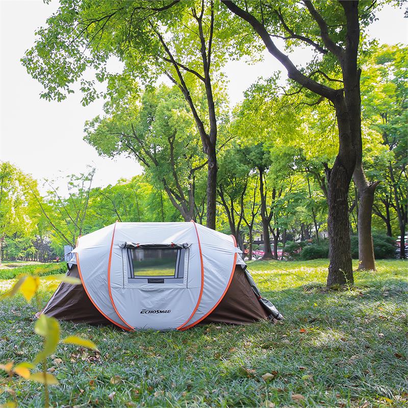 Terrui EchoSmile 6.5 ft. x 3.9 ft. White and Brown 4-6 Person Tent