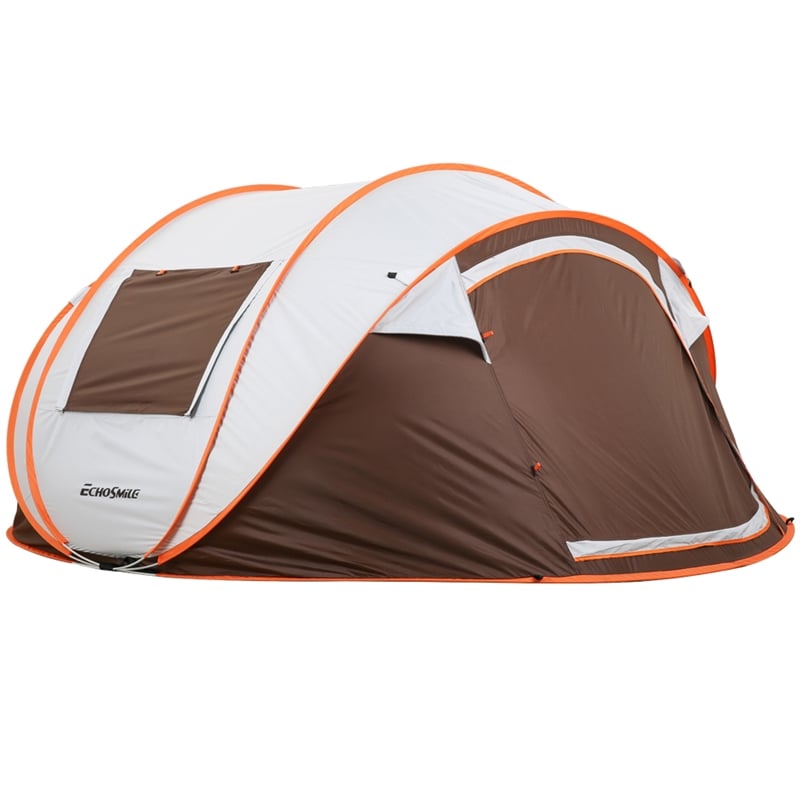 Terrui EchoSmile 6.5 ft. x 3.9 ft. White and Brown 4-6 Person Tent