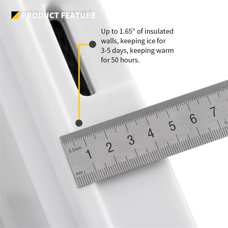 EchoSmile 30 qt. White Rotomolded Cooler