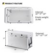 EchoSmile 30 qt. White Rotomolded Cooler