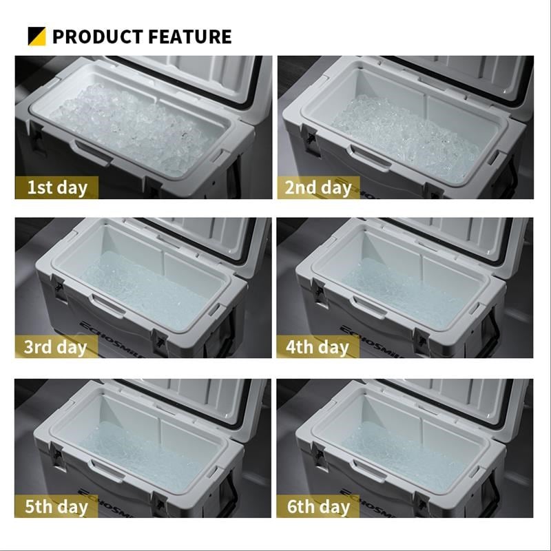 EchoSmile 30 qt. White Rotomolded Cooler