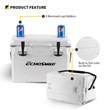 EchoSmile 25 qt. White Rotomolded Cooler
