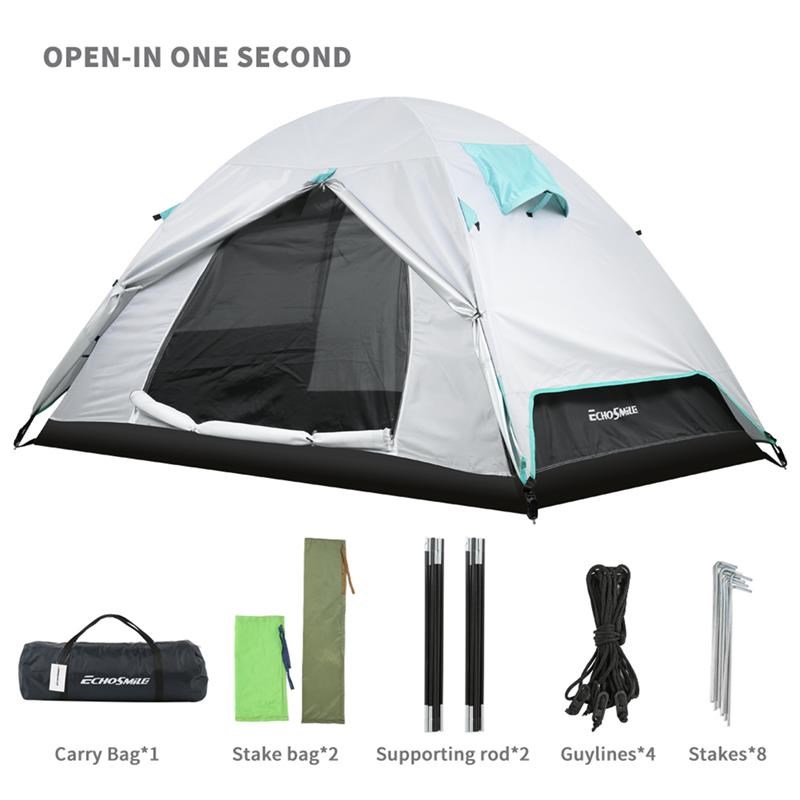 Echosmile 2 Person Tent in White And Green
