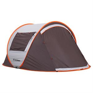 echosmile 2 person white and brown pop up tent