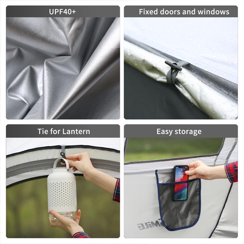 Echosmile 4-6 Person Gray Pop Up Tent