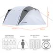 Echosmile 4-6 Person Gray Pop Up Tent With Rain Fly