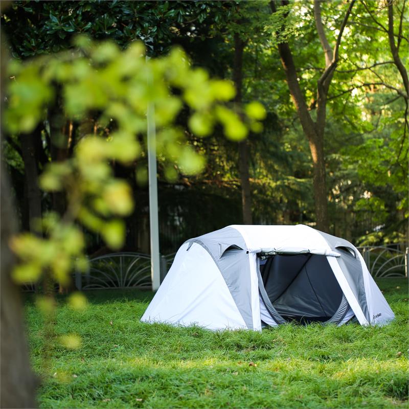 Echosmile 4-6 Person Gray Pop Up Tent With Rain Fly