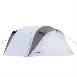 echosmile 4-6 person gray pop up tent with rain fly