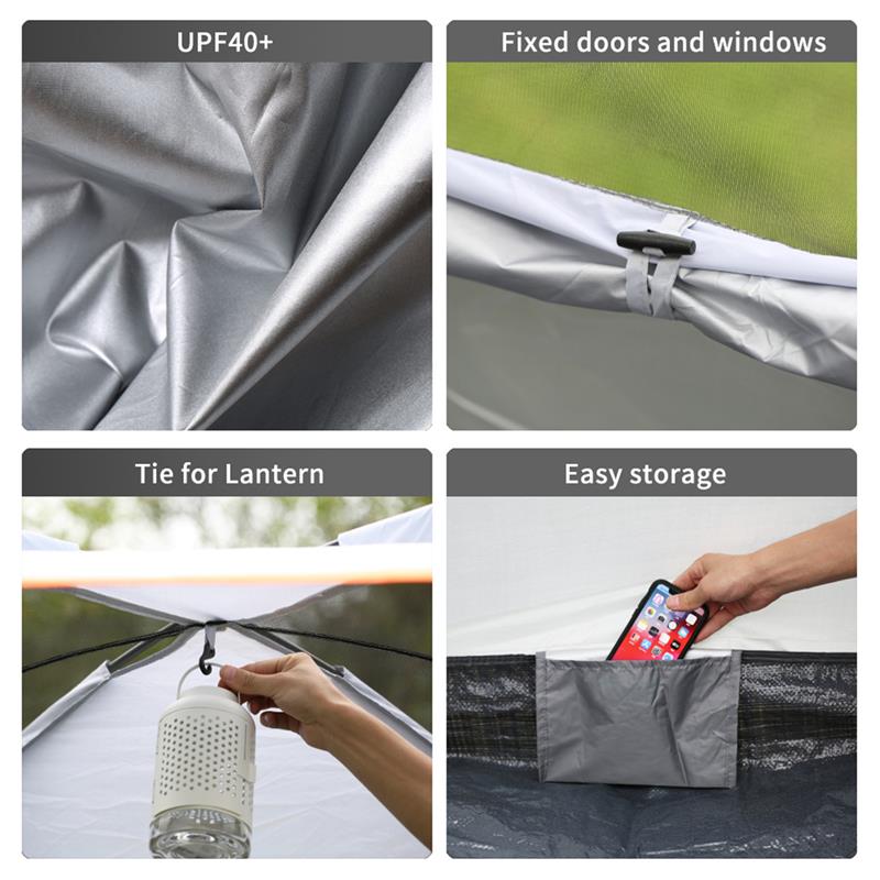Echosmile Pop-up Tent For 8 People in Grey