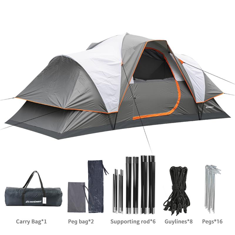 Echosmile Pop-up Tent For 8 People in Grey