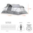 Echosmile Tent For 10 People in White And Grey