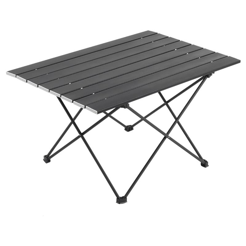 Echosmile Aluminum Large Collapsible Table in Black