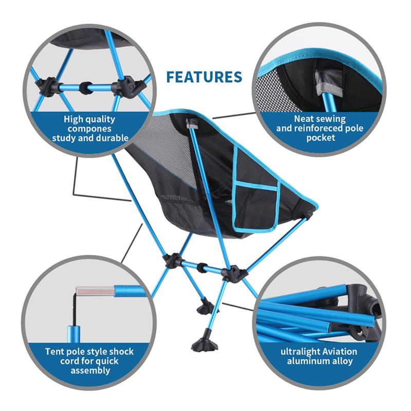 Echosmile Blue Collapsible Chair