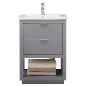 Design Element Group Klein 24&quot Single Sink Vanity in Gray