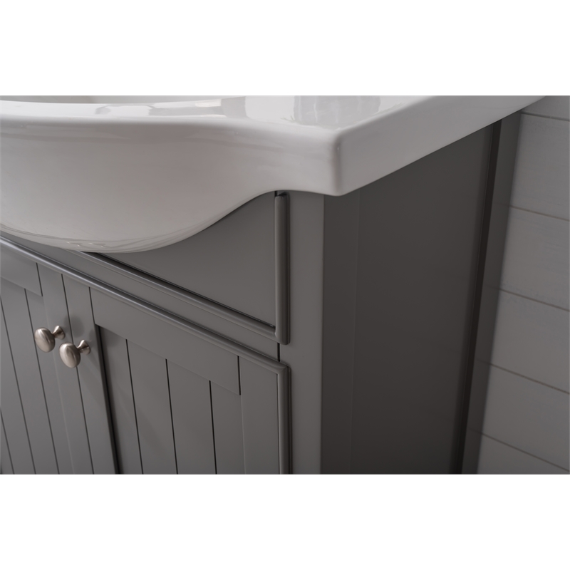 Design Element Marian 30" Single Sink Vanity In Gray Cymax Business