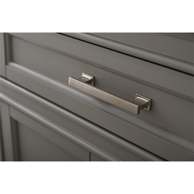 Milano 30 in. W x 22 in. D x 34 in. H Bath Vanity in Gray with White Quartz Top