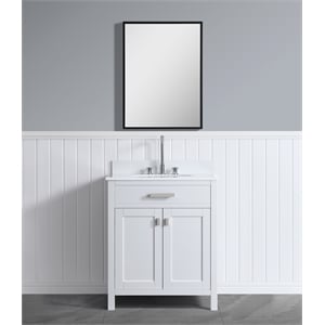 Design Element London 29.5&quot Bath Vanity Cabinet Only in White