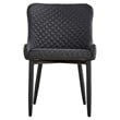 Creative Images International Tufted Side Dining Chair in Dark Gray (Set of 2)